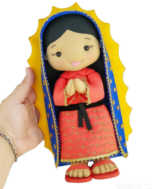 Our lady of Guadalupe doll, Marian doll, our lady of Guadalupe statue, our Lady of Guadalupe ornament, Catholic gift , saint Mary doll