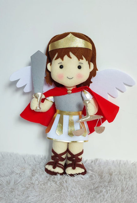 Saint Micheal the Arch Angel doll, St. Micheal doll , saint doll,, saint ornaments, baptism gift, first communion gift, confirmation gift,