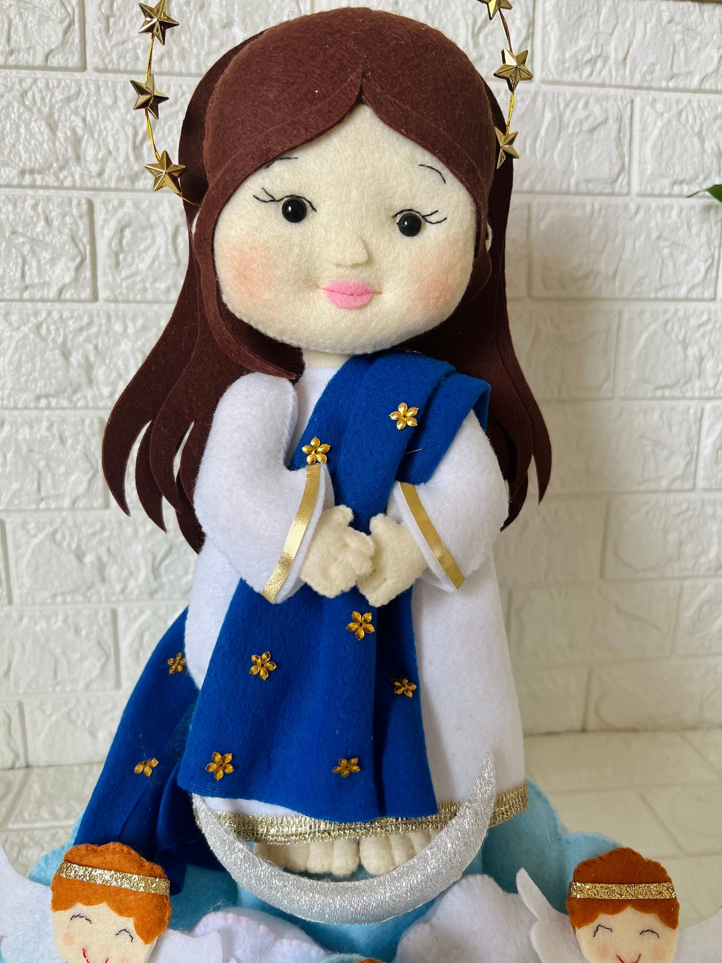 Virgin Immaculate conception ornament , our Lady of Immaculate conception, Marian saint doll, saint doll, confirmation gift, saint dolls
