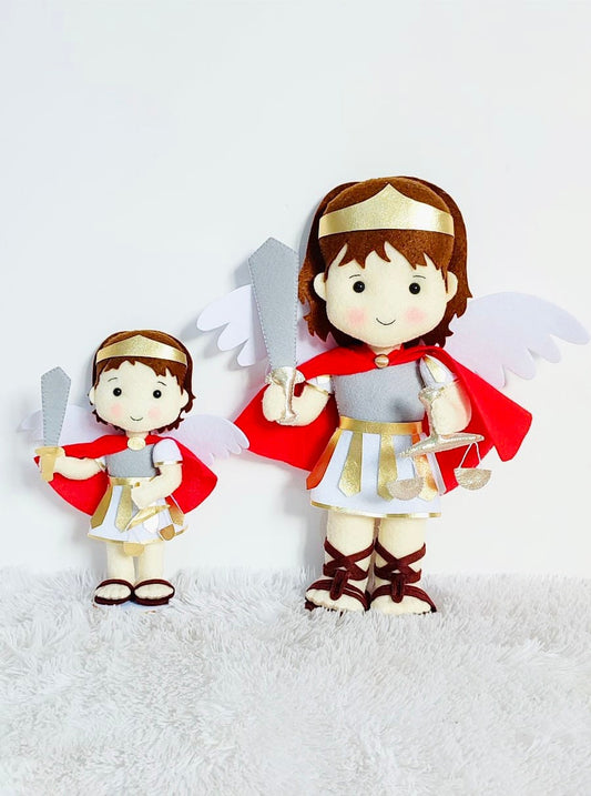 Saint Micheal the Arch Angel doll, St. Micheal doll , saint doll,, saint ornaments, baptism gift, first communion gift, confirmation gift,