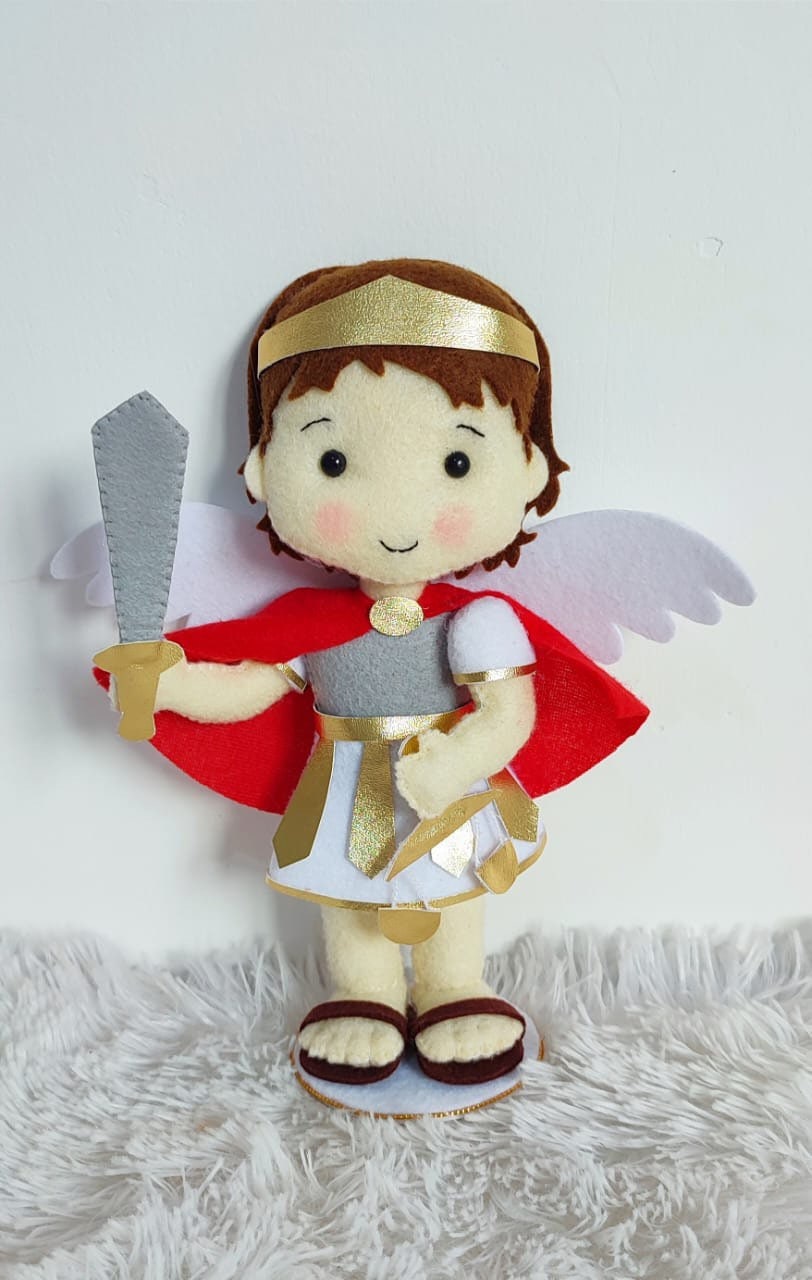 Saint Micheal the Arch Angel doll, St. Micheal doll , saint doll,, saint ornaments, baptism gift, first communion gift, confirmation gift,