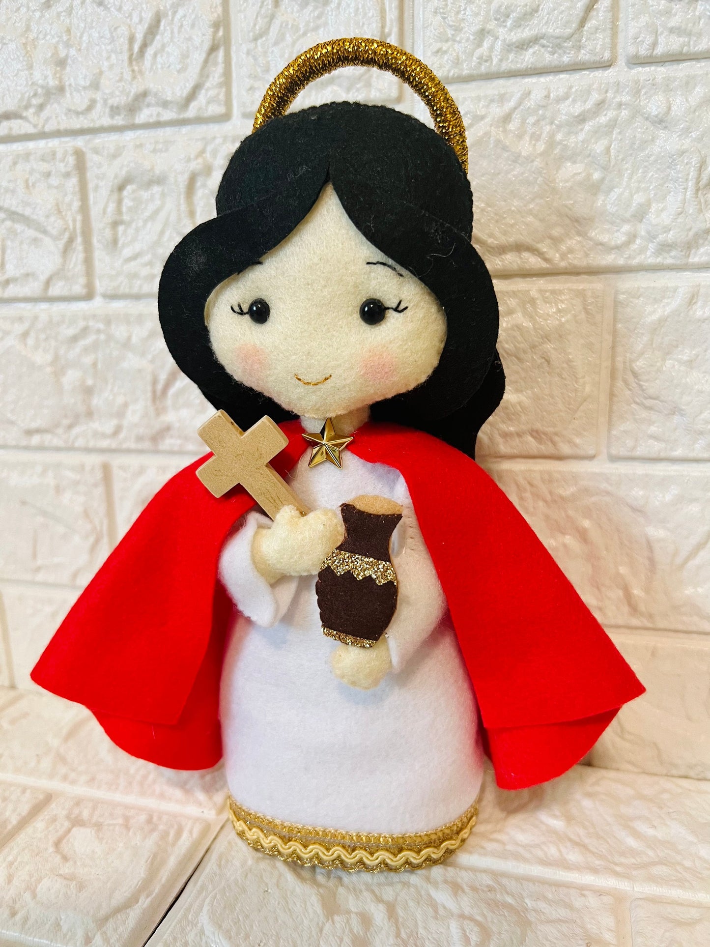 St. Mary Magdeline,  saint doll, saint ornaments, baptism gift, first communion gift, confirmation gift, customized saint dolls