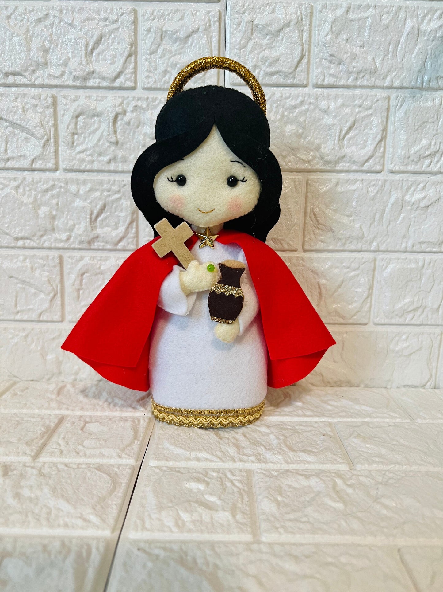 St. Mary Magdeline,  saint doll, saint ornaments, baptism gift, first communion gift, confirmation gift, customized saint dolls