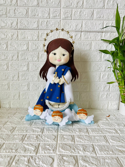 Virgin Immaculate conception ornament , our Lady of Immaculate conception, Marian saint doll, saint doll, confirmation gift, saint dolls