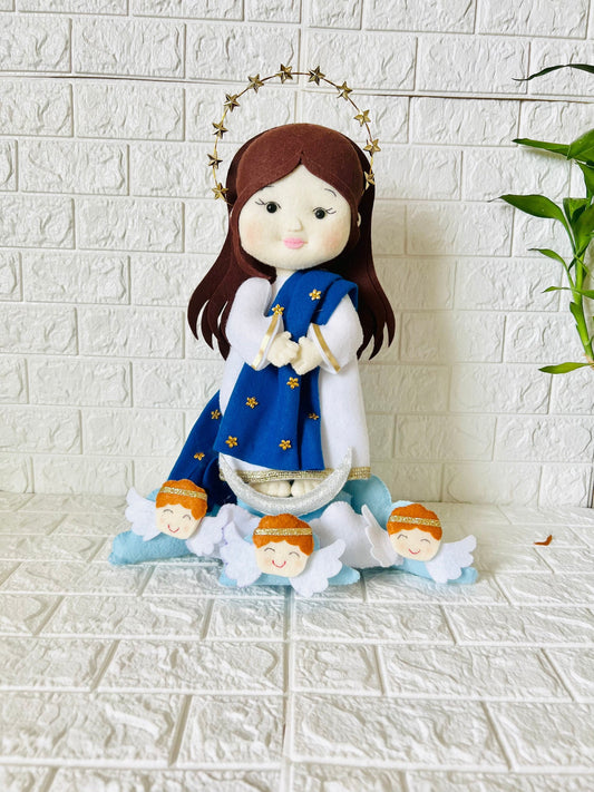 Virgin Immaculate conception ornament , our Lady of Immaculate conception, Marian saint doll, saint doll, confirmation gift, saint dolls