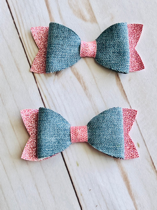 Denim bow