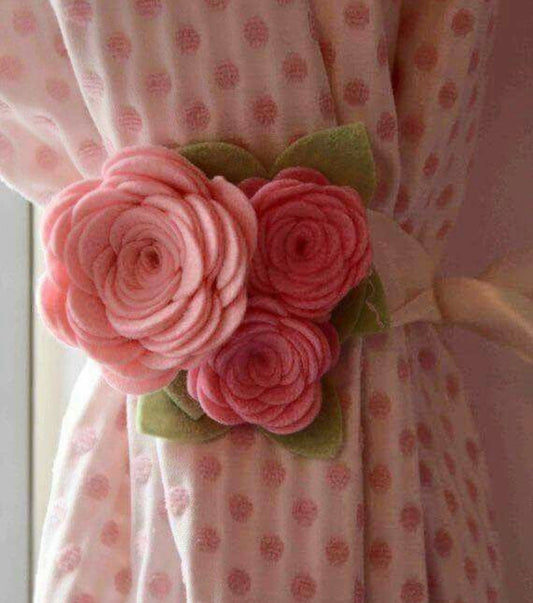 Roses curtain ties