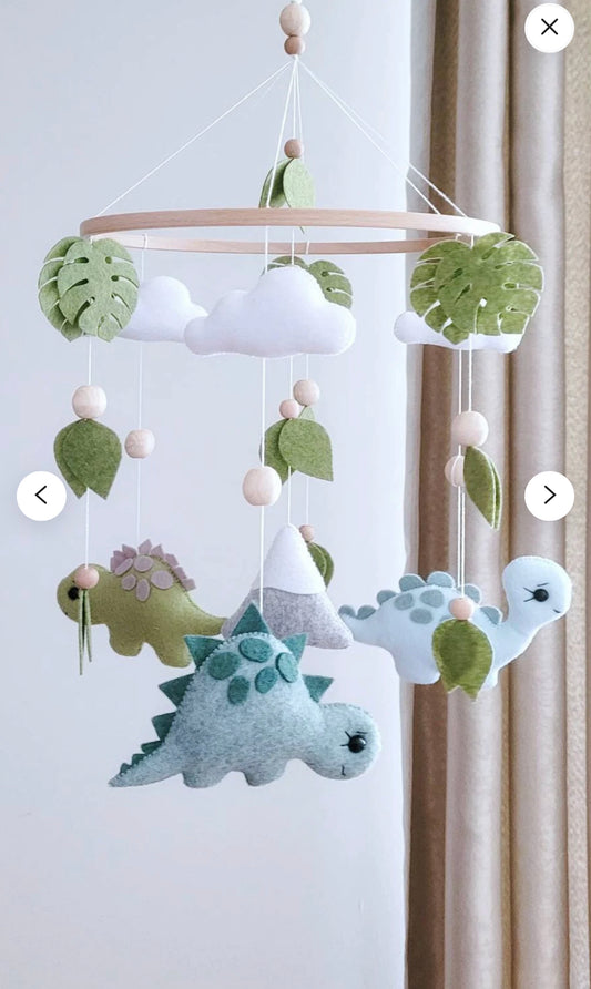 Dino theme nursery mobiles