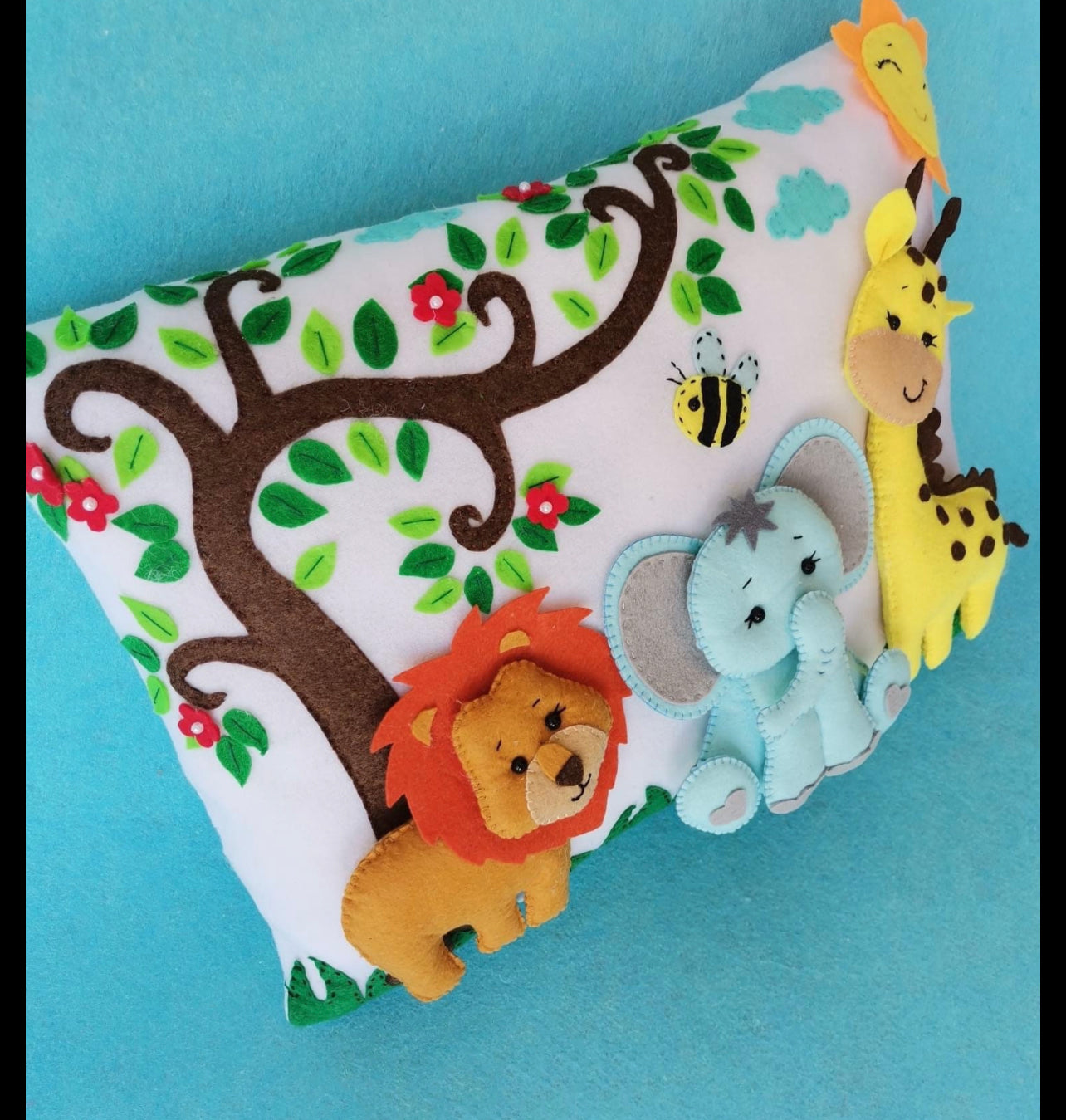 Jungle theme pillow