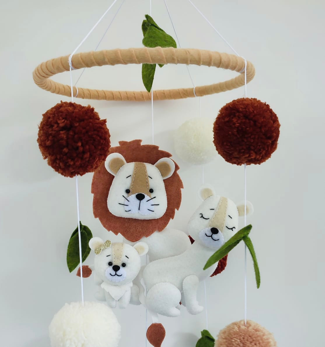 Lion family nursery mobile , Family theme mobile