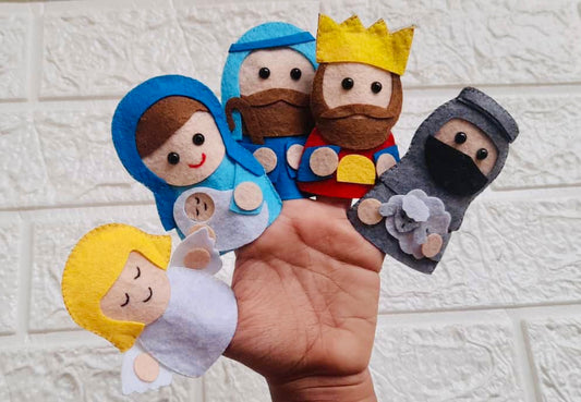 Nativity set finger puppets