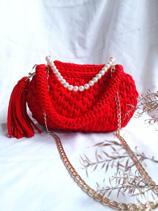 Crochet hand bag