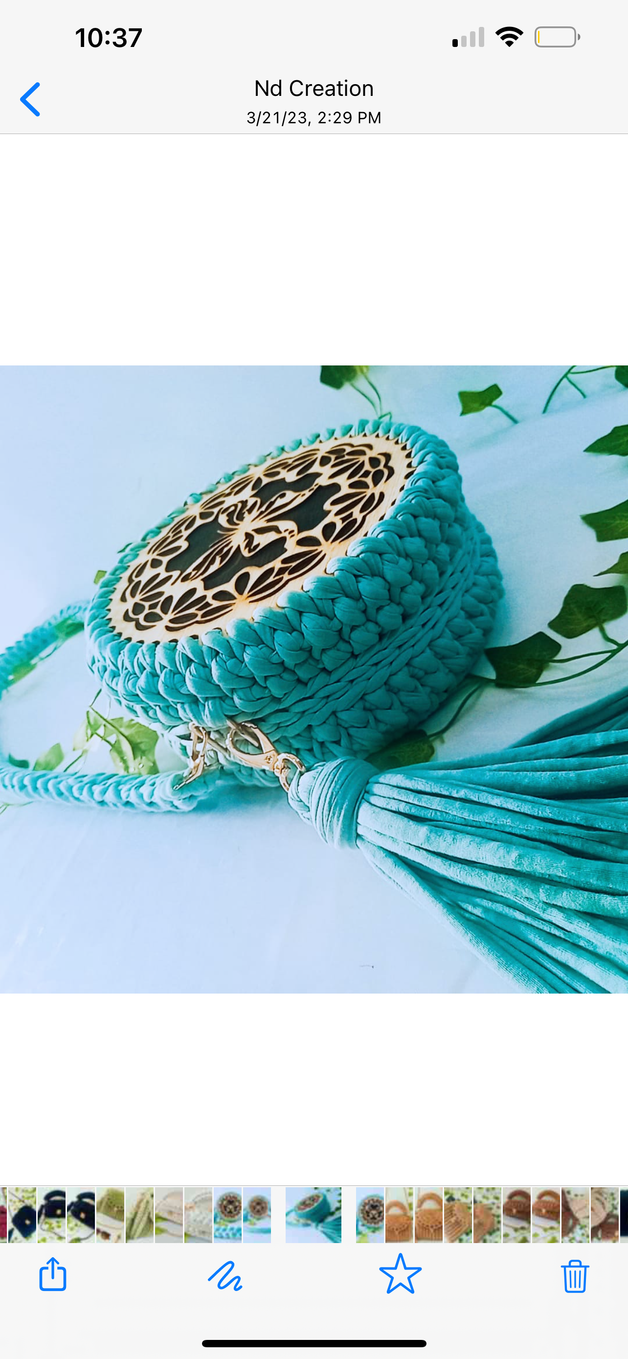 Crochet side bag