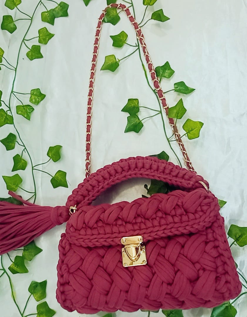 Crochet luxury Handbag/ shoulder bag