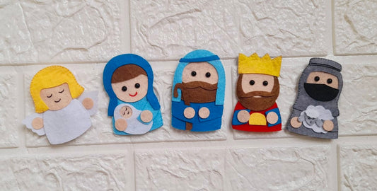 Nativity set finger puppets