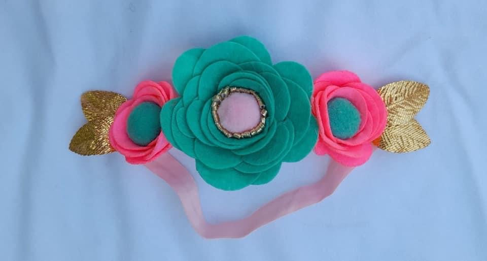 Felt Flower head band