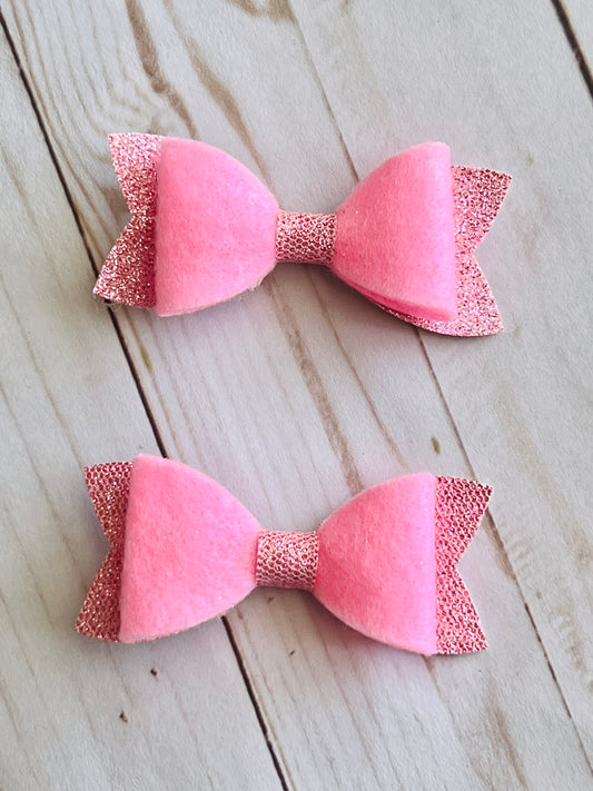 Pink hair clips