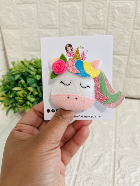 Unicorn hair clip/ band