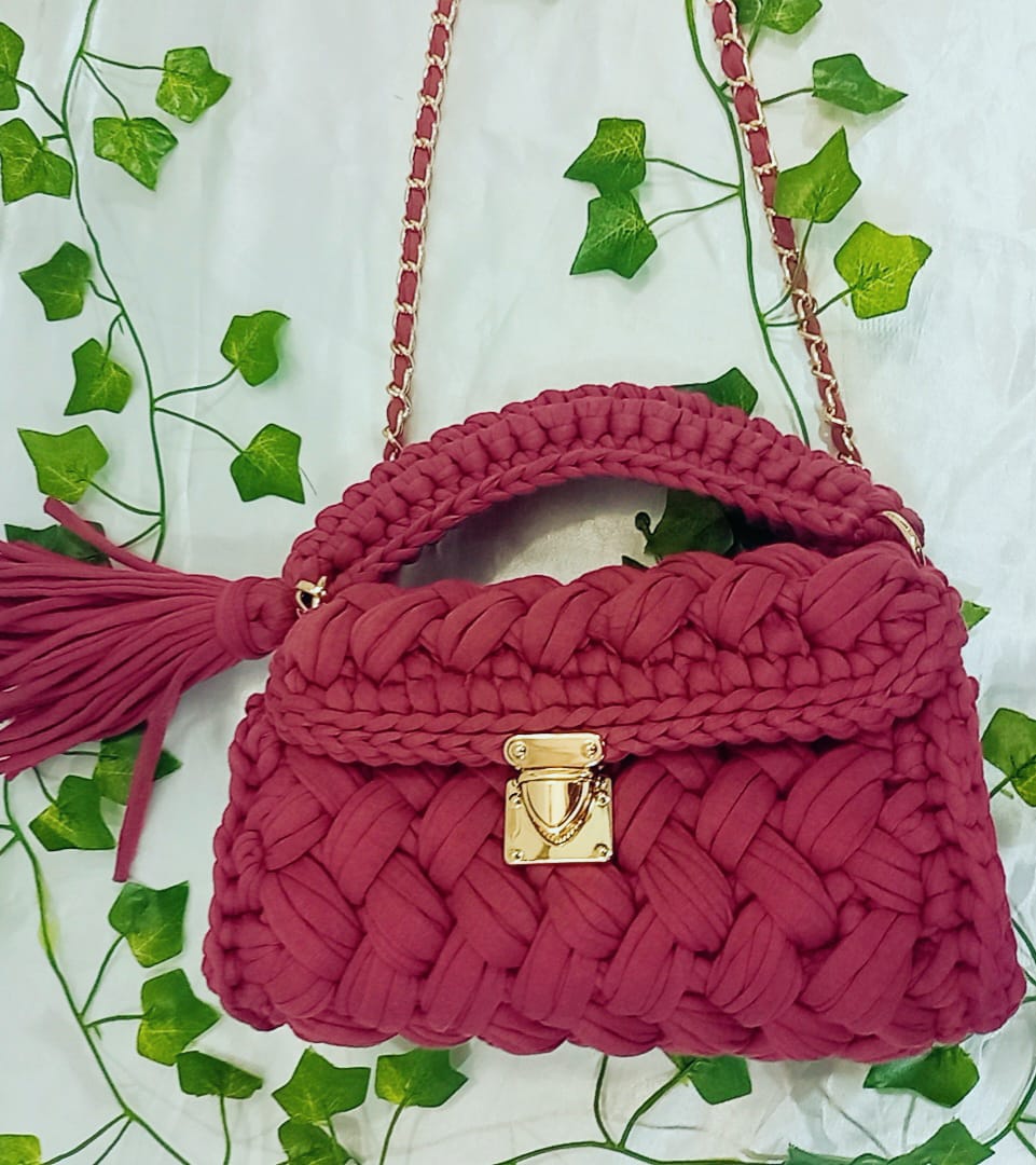 Crochet luxury Handbag/ shoulder bag