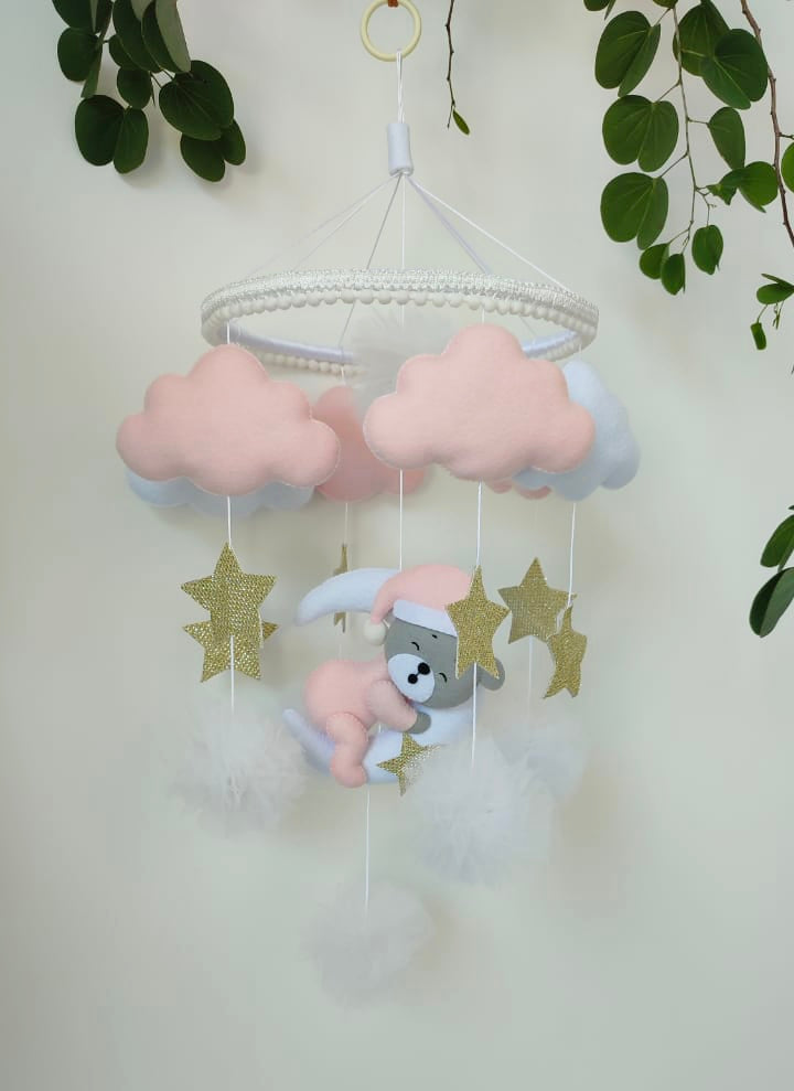 Baby bear nursery mobile