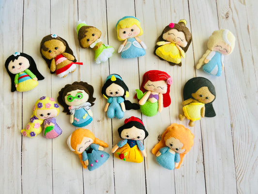 Princess ornaments / finger puppets